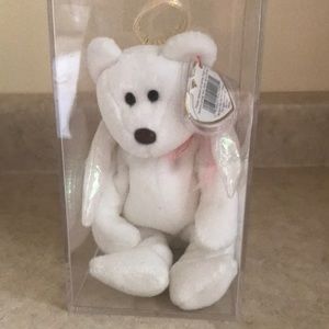 1998 Ty Beanie Babies Halo Angel Bear. Brown nose. Rare.